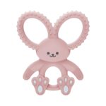 Dr. Brown’s Flexees Pink Bunny, Soft 100% Silicone Baby Teether, BPA Free, 3m+