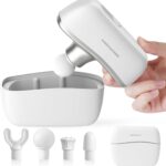 KingPavonini Mini Massage Gun with All-in-One Storage Case, Pocket-Sized Small Massage Gun Deep Tissue, 0.5 lbs Portable Percussion Massager for Travel, Gym, Gift for Women Men