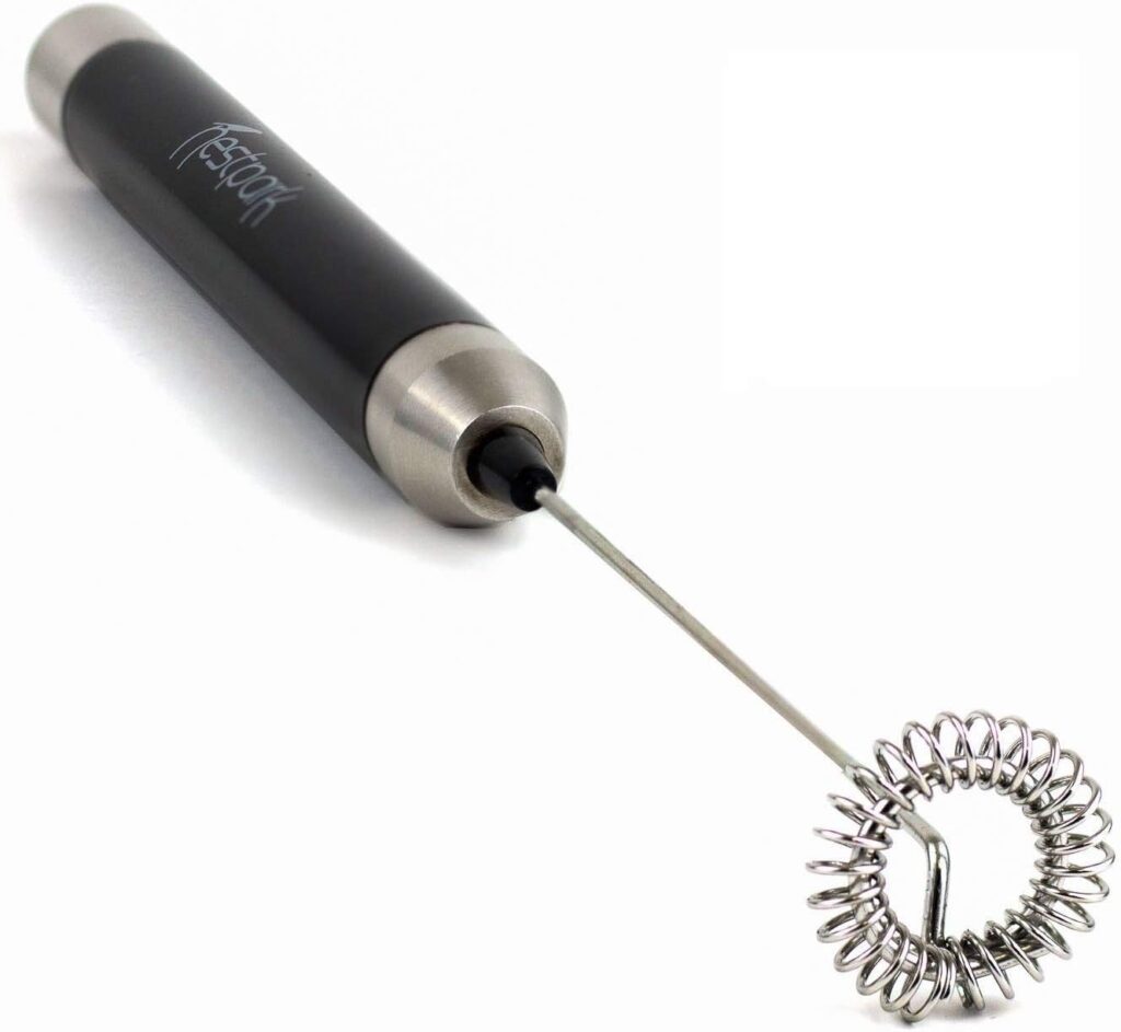 Portable Drink Mixer Small Handheld Electric Stick Blender – Cordless and Battery Operated Bulletproof Keto Coffee Blender