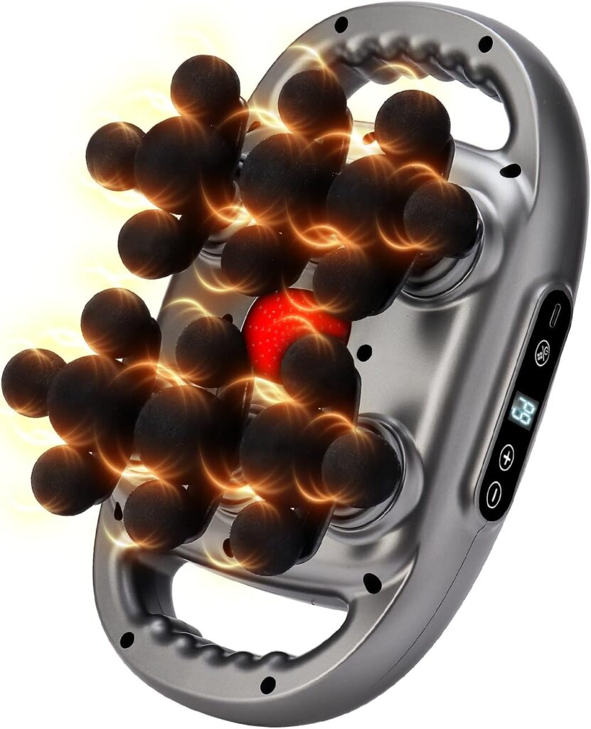 Massage Gun, 22 Head Foot Back Neck Shoulder Massager with Adjustable Multi-Modes & Intensities, Fascia Gun for Athletes, Birthday Gifts for Men