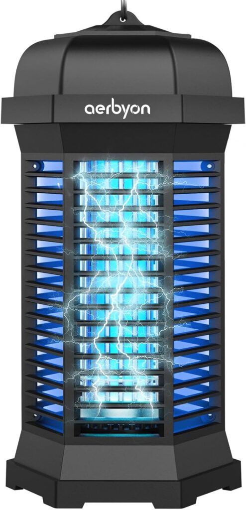 Bug Zapper Outdoor and Indoor, New Mosquito Zapper with 4200V Instant Killing Grid, 18W Light Fly Trap Outdoor with Waterproof Fly Zappers for Patio, Courtyards, Campsites