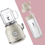 ECX Smoothie Blender Maker, Personal Blender for Shakes and Smoothies with 20.3 oz Tritan BPA-Free Travel Cup and Lid, Cream