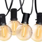 SUNTHIN Globe Outdoor String Lights, 27FT Patio Lights with 14 G40 Shatterproof LED Bulbs(1 Spare), Waterproof Hanging Lights String for Outside Backyard, Porch, Deck, Party, Garden