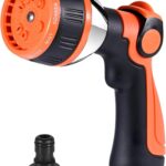 YAMATIC Garden Hose Nozzle, 10 Adjustable Spray Nozzle, Heavy Duty Water Hose Nozzle with THUMB CONTROL ON OFF VALVE for Watering Plants,Lawn Washing Cars,Cleaning,Showering Pets & Outdoor Fun
