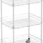 Yieach 3 Tiered Rolling Utility Cart on Wheels with Handle,Modern Design Storage Cart for Bedside,Nursery,Snack,Nail,Book,Diaper Caddy,Lash Cart Organizer,Detergent Stand for Laundry Room,Bathroom