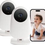 nooie Baby Monitor 2 Pack, Baby Camera Monitor with Phone Access, Video Baby Monitor WiFi Smartphone 2.4G, 1080P HD Night Vision, Two-Way Audio, Motion and Sound Alerts, SD or Cloud Storage