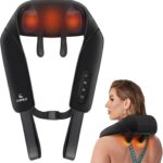 Shiatsu Neck Massager with Heat – Ideal Gifts for Her,Him,4D Cordless Deep Tissue Kneading Massage for Pain Relief,Rechargeable Massage for Neck,Shoulder,Traps and Back