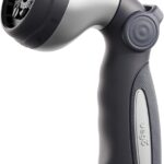 Garden Hose Nozzle – 9 Spray Patterns, Metal, Thumb Control, On/Off Valve, High Pressure Heavy Duty Water Hose Spray Nozzle for Gardening, Lawn Care, and Cleaning Tasks-Tidepool Blue