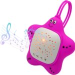 Portable Baby White Noise Sound Machine, Baby Sleep Shusher with Projector Star Starry Light, Sleep Sound Music for Baby (Large), Purple