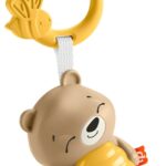 Fisher Price Baby Toy Beary Soothing Portable Sound Machine with Music, Night Light & Customizable Timer for Newborns 0+ Months