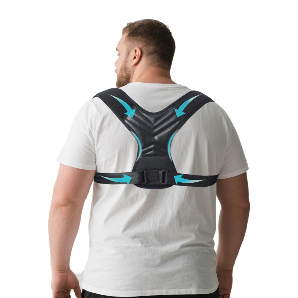 King Mills Plus Size Back Brace, Back Brace Posture Corrector for Women, and Men, Ideally Use as Plus Size XL to XXXL Back Straps for Posture, Hydrolabs Posture Fix, or Rounded Shoulder Corrector