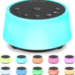 Color Noise Sound Machines with 10 Colors Night Light 25 Soothing Sounds and Sleep White Noise Machine 32 Volume Levels 5 Timers Adjustable Brightness Memory Function for Adults Kids Baby
