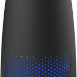 Air Purifiers for Home Bedroom, 3-in-1 HEPA Filter for Pets Dander Dust Pollen Smoke Odors, Quiet Air Cleaner with Sleep Mode, 12H Timer, Night Light, Aromatherapy, Safety Lock, Black