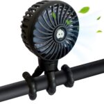 Mini Portable Fans, USB Rechargeable Handheld Fan for Baby Stroller, Car Seat, Quiet Long Battery Powered Desk Fan, 3 Speed Personal Tripod Handheld Fan, and Perfect for Summer Travel