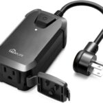 TREATLIFE Smart Dimmer Plug Outdoor Smart Plug Works with Alexa and Google Home, Light Dimmer APP Remote Control, Max Power 400W, IP44 for Dimmable Outdoor String Lights, Floor Lamp, Table Lamp