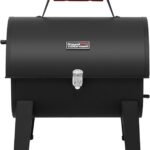 Royal Gourmet CC1619 Portable Tabletop Charcoal Grill, Convertible Lid-to-Grill Zone, Outdoor Compact Barrel BBQ Grill with 217 Sq. In. Grilling Space for Backyard, Patio and Parties, Black