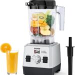Aeitto Blenders for Kitchen with 68Oz. Large Capacity, 1800W Max Power Smoothie Blender, 3 Preset Programs & 7 Speeds, Professional Countertop Blender for Smoothies, Ice Crush, Frozen Drinks, Silver