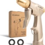 Metal Garden Hose Nozzle Spray – Heavy Duty 4 Spray Patterns 360° Rotating, Ergonomic Handle, Leak-Proof Fit for Watering, Cleaning, Car Wash(Upgrade nozzle)