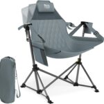 TIMBER RIDGE Hammock Camping Chair, Oversized Swinging Chair with Adjustable Back and Seat Height, Portable Folding Rocking Camping Chair for Outdoor Lawn, Backyard and Patio, Supports 400lbs