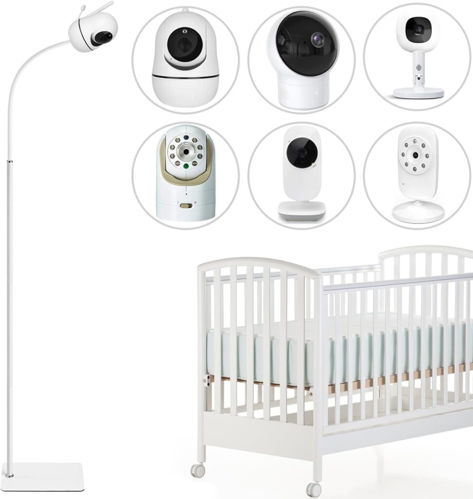 67 inch Adjustable Height Baby Monitor Floor Stand Holder for Infant Optics DXR-8 Pro,eufy HelloBaby HB65/HB66/HB248,ANMEATE SM935E or Any Cameras with 1/4 Screw Mount