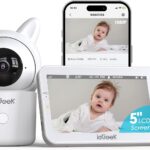 ieGeek Baby Monitor with Camera and Audio,5″ Screen,HD Night Vision,2-Way Talk,Motion Detection,Temperature&Humidity Sensor,WiFi Baby Camera Monitor Supports Smartphone App(Upgrade)