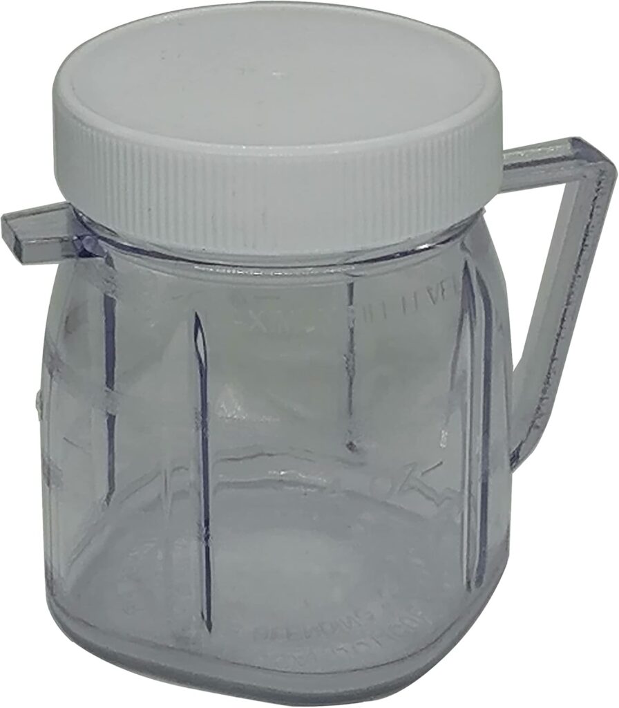 WUYAN 4937 Mini Blender Jar Accessory compatible with Oster, 1-Cup Mini Plastic Jars with lids (1)