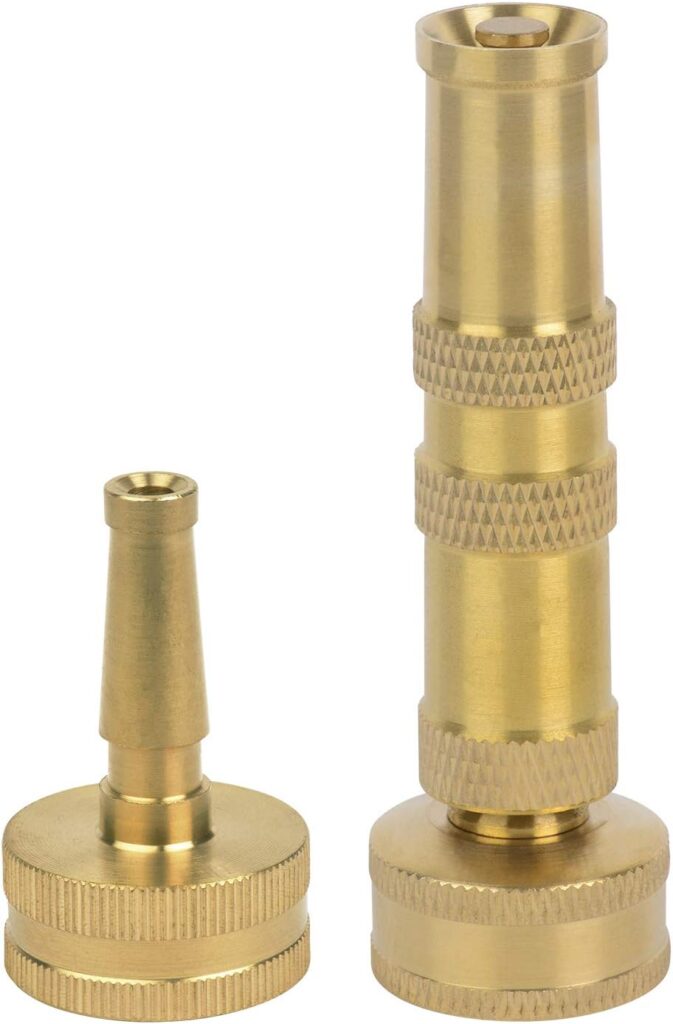 Melnor 65043-AMZ Solid Brass Nozzle Bundle – Heavy Duty, Adjustable Spray & High-Pressure Jet – Leak-Free Design – Compact