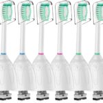 Toothbrush Heads for Philips Sonicare Replacement Brush Heads Medium Soft Dupont Bristles Electric Toothbrush Replacement Heads Fit E-Series Essence Xtreme Elite Advance and CleanCare, 6 Pack