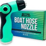 Boat Water Hose Nozzle Sprayer, High-Pressure Garden Hose Nozzle, Heavy-Duty Outdoor Washdown Spray Gun for Boats, Cars, RVs, and Gardening, Marine Grade Wide-Thin Head Design
