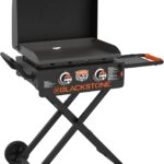 Blackstone 2350 On-the-Go 22” Omnivore Flex-Fold Griddle with Locking Hood, Powder Coated Steel, Black