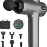 YANRAN Deep Tissue Massage Gun Portable, Percussion Massage Gun with 7 Levels & 6 Massage Heads, Electric Massager for Muscles Pain Relief, Gifts for Men Women Athletes for Sports and Relaxation