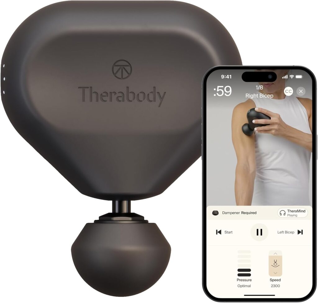 TheraGun Mini (3rd Generation) by Therabody – Ultra-Portable Massage Gun and Travel Essential for Fast, Effective Pain and Tension Relief Anywhere (Black)