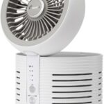 Crane 2-in-1 Air Purifier and Desk Fan Combo – Ideal for Office, Night Stand, Dorm, or Small Bedroom – HEPA Filter