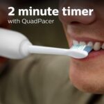 Philips Sonicare HX3411/04 DailyClean 1100 Rechargeable Electric Power Toothbrush for Adults, White with Accessories