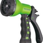 Garden Hose Nozzle Sprayer– this high heavy-duty spray nozzle offer 7 watering patterns for watering plants, lawns & gardens, washing cars, household cleaning and showering pets. (Green)