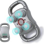 Massage Gun Deep Tissue, 4-Heads Handheld Massager Gun for Back, Shoulder, Leg, Neck, Electric Percussion Massage for Pain Relief, Perfect Gifts, Grey