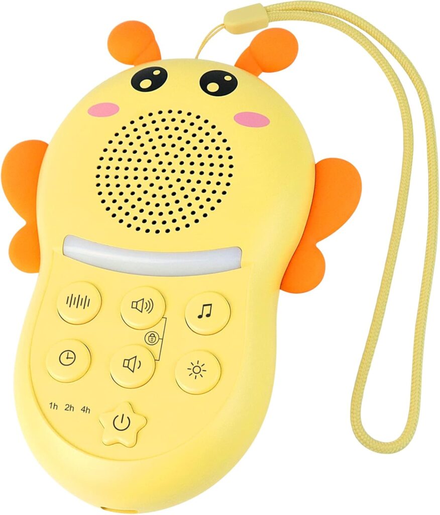 Portable Sound Machine for Baby,White Noise Sound Machine for Babies and Kids,Rechargeable Lullaby Machine with Light,Travel Sound Machine for Sleep,Great for Baby Registry Gift