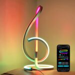 Lepro TB2 AI Smart Table Lamp, RGB+IC Addressable LED Lamps Alexa Google Home Enable, APP Control DIY Color Changing Modern Spiral Lamp, Music Sync, AI Generated Lighting LLM, 2.4 GHz WiFi/Bluetooth