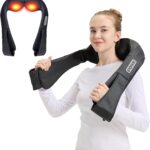 Neck and Shoulder Massager for Shoulder Massage and Neck Massage, Shiatsu Neck Massager with Heat, Shiatsu Back Massager for Office & Home Use, Birthday Gifts for Him Her (Parents/Friends)