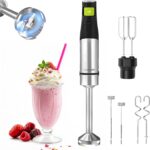 Consciot 4-in-1 Immersion Blender Handheld Max 1100W, Corded Stick Emulsifier with Entire Stainless Steel Blender Shaft, Trigger Speed Control, For Blending, Beating, Frothing, Mixing & More, Non-BPA