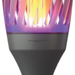 NEBO Solar Torch Zapper | Warm Tiki Torch Light for Outdoor Use & Insect Killing Electric Zapper, Solar Powered Rechargeable Battery, Perfect for Bugs like Mosquitos, Flies & Gnats