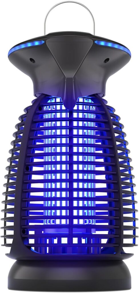 Outdoor Bug Zapper with LED Light – Electric Mosquito Killer Fly Trap Insect Zapper Outdoor and Indoor for Home Kitchen, Patio, Backyard