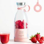 Portable Personal Mini Blender for Women: 11.8 fl oz Small Smoothie Juicer Cup for Shakes and Baby Food with Wireless Charging – Ideal for Moms & Commuters