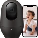 nooie 2K Baby Monitor, Baby Camera Monitor with Phone App, WiFi Indoor Camera for Home Security, AI Motion Tracking, Two-Way Audio, Compatible with Alexa, SD or Cloud Storage