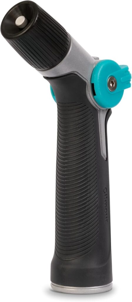 Gilmour Medium Duty Garden Hose Nozzle with Adjustable Spray Pattern, Water Hose Nozzle for Watering Garden or Lawn, Black