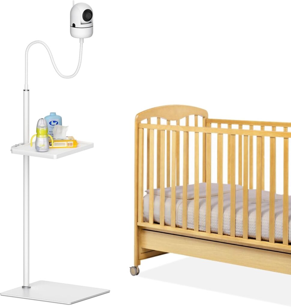Adjustable Height Baby Monitor Floor Stand for Hello Baby Monitor Stand HB6550/HB65/HB66/HB248 – Flexible Floor Monitor Stand for Hellobaby Baby Camera Stand with 360° Flex Gooseneck
