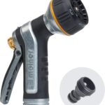 Melnor 65020-AMZ Metal Nozzle with QuickConnect Product Adapter Set, Multi-Pattern, Heavyweight Rear Trigger