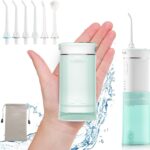 Hangsun Water Flosser Cordless Oral Irrigator Portable Teeth Cleaner HOC600 IPX7 Waterproof Electric Dental Flossers with DIY Modes 6 Jet Tips for Braces Care Travel and Home Use