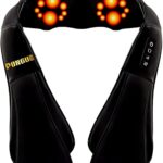 Neck Back Shoulder Massager, Neck Back Shoulder Massager for Pain Relief Deep Tissue, Shiatsu Massage w/Heat, Shiatsu Massage w/Ergonomic Design, Gifts for Parents Lover Friends, Home Office