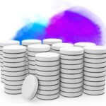 Mini Ink Blending Foam Replacements, 100-Pack for Mini Ink Blending Tools, 1-Inch Blending Ink Pads for Distress Ink Applicators, Craft Blending Sponges and Daubers